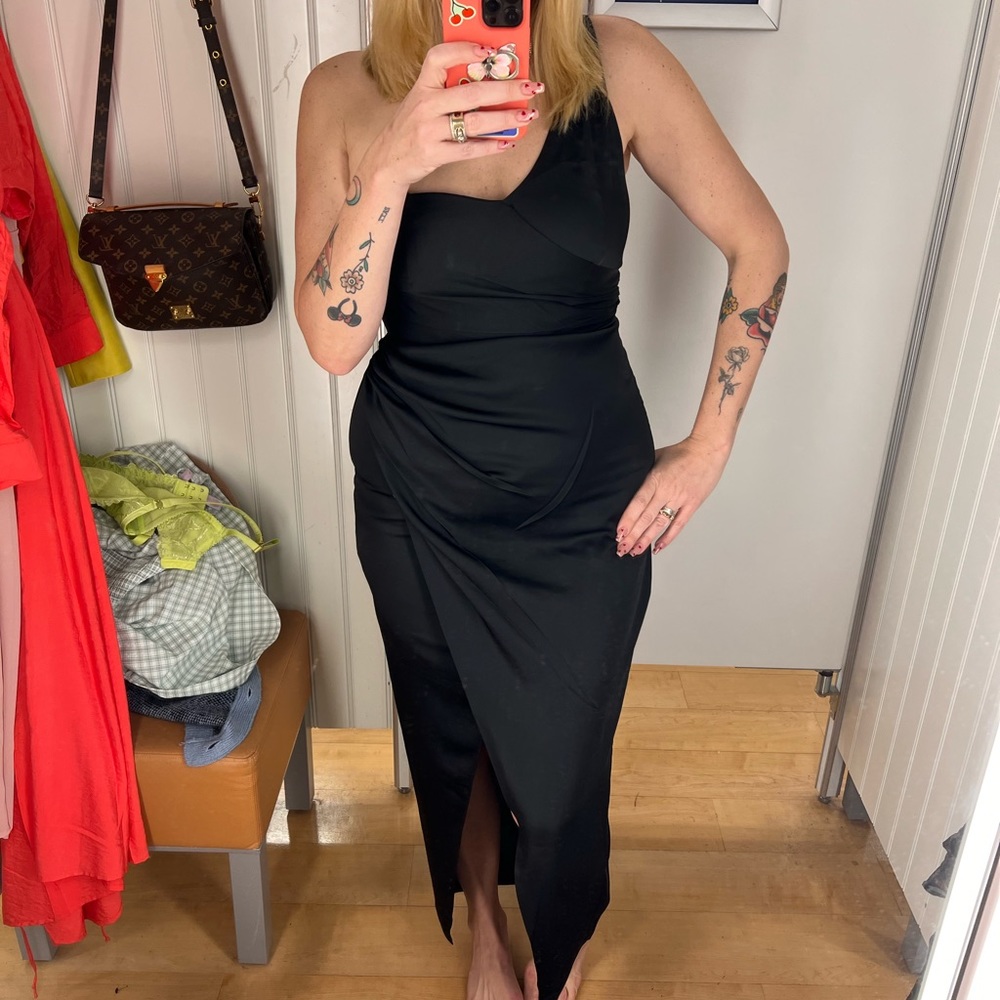 Camille ASYM One shoulder Drape Maxi